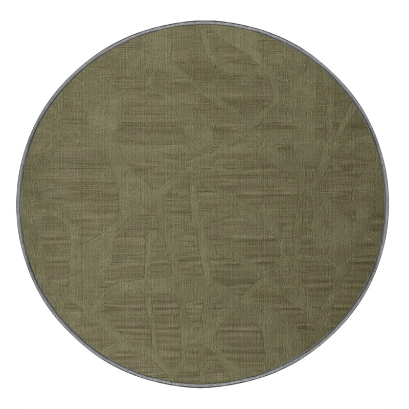 Tapis abstrait lavable à la machine, Rond 6 pi