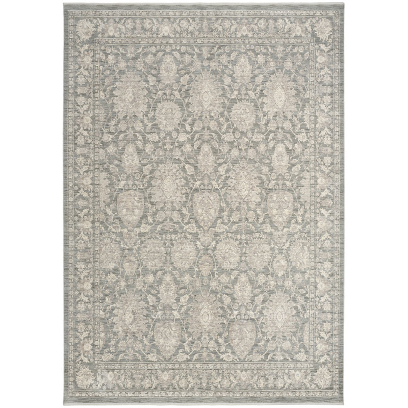 Shadows Power Loom Polyester Floral Area Rug , Rectangle 5'3" x 7'3"