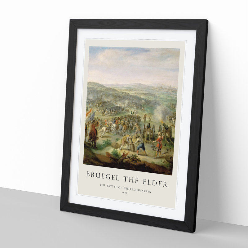Flemish Proverbs by Pieter Bruegel The Elder - Single Picture Frame Print, Black Framed, 65cm H x 48cm W x 2cm D