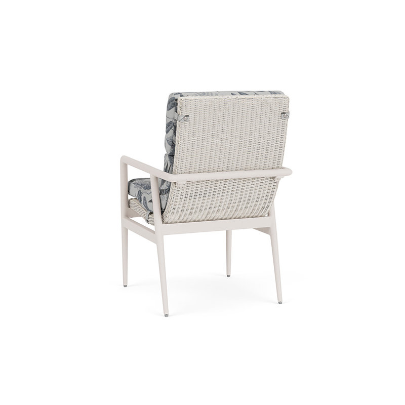 Cascade Outdoor Dining Armchair, Delicate Botanical Slate, Antique White