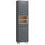 HOMCOM Tall Bathroom Cabinet Freestanding Bathroom Storage Cabinet Grey