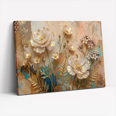 Ensemble de 1 toile murale à motif floral