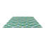Hand Tufted Wool Geometric Area Rug in Emerald/Aquamarine-1774272458