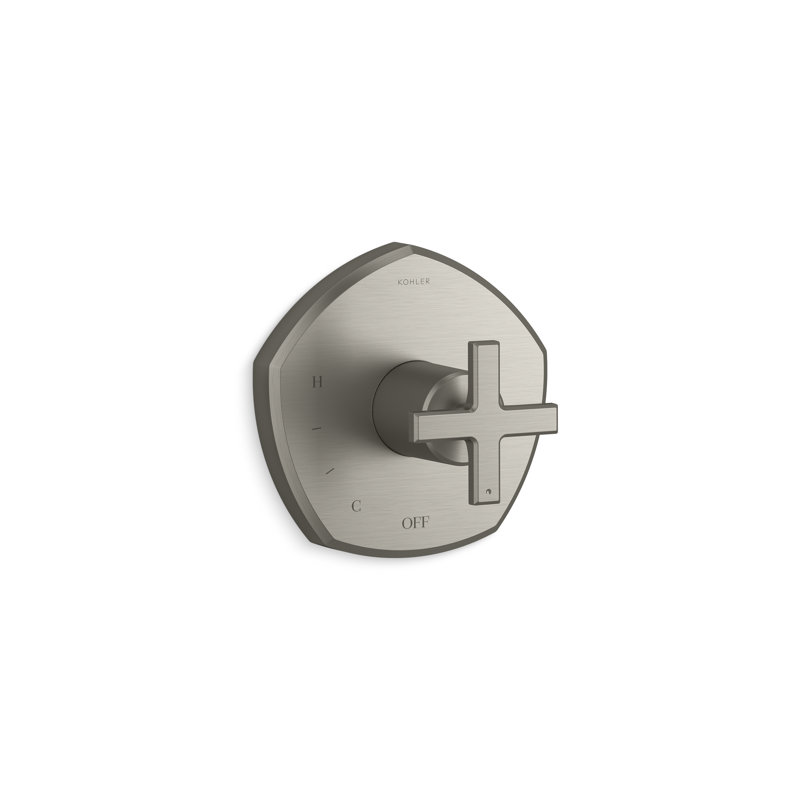 Occasion Rite-Temp Pressure-Balancing Valve Trim with Cross Handle, Brushed Nickel