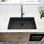 Évier de cuisine encastré 32 x 19 po à cuve simple en acier inoxydable de calibre 16-111739415