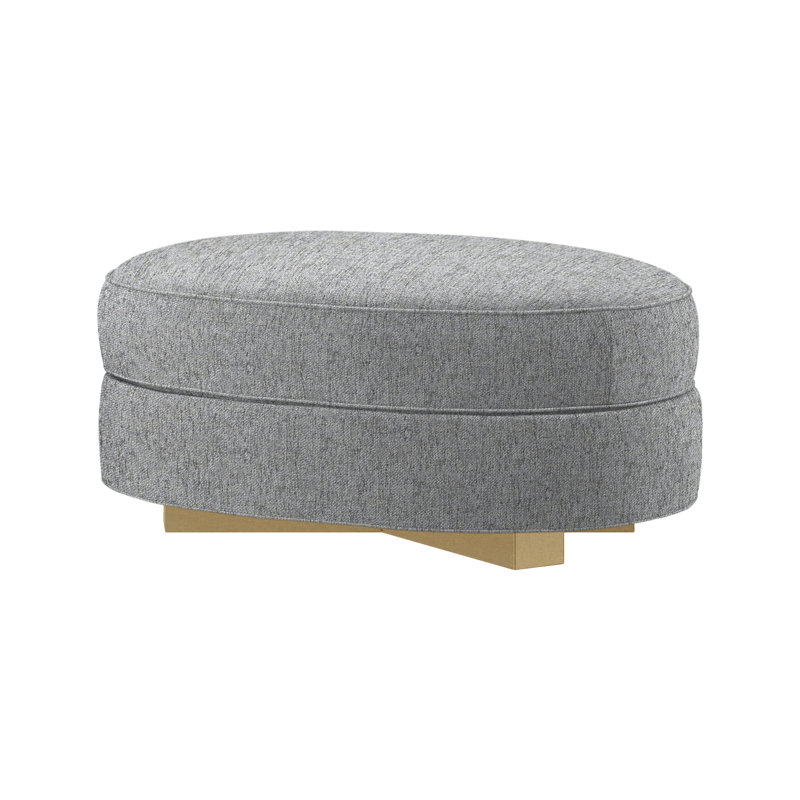 Repose-pieds ovale standard de 48 po de large Egg, Dune, Milsap Spray (tissu performance) 1356-93