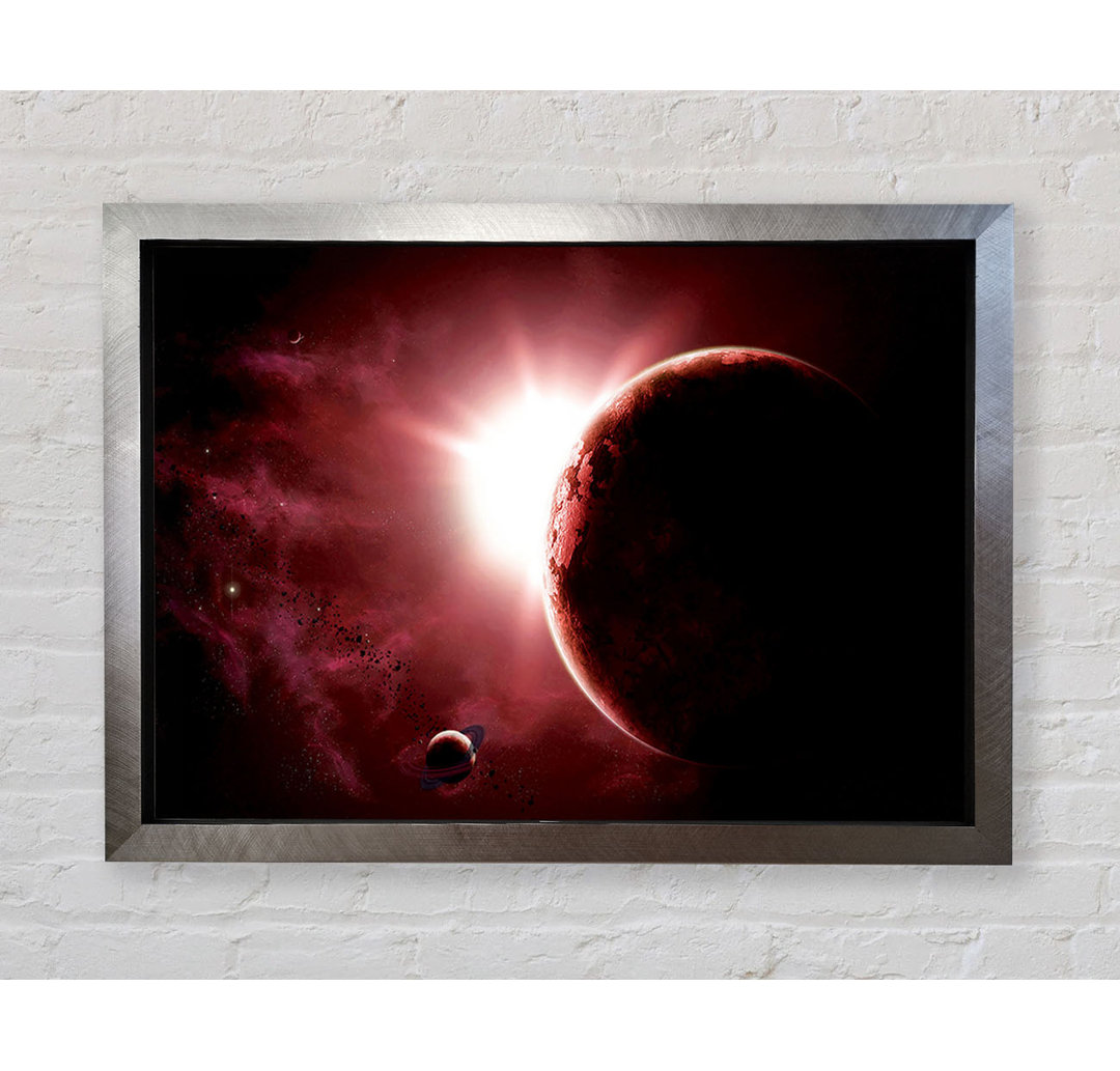 Eclipse Of The Red Planet - Einzelne Bilderrahmen Kunstdrucke