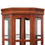 Armoire de coin en noyer avec 5 tablettes et accessoire d'éclairage noyer-1375001117