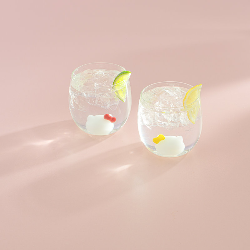 Hello Kitty® and Mimmy 3D Icon Short Drinking Glasses