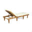 Chaise longue en bois avec coussin