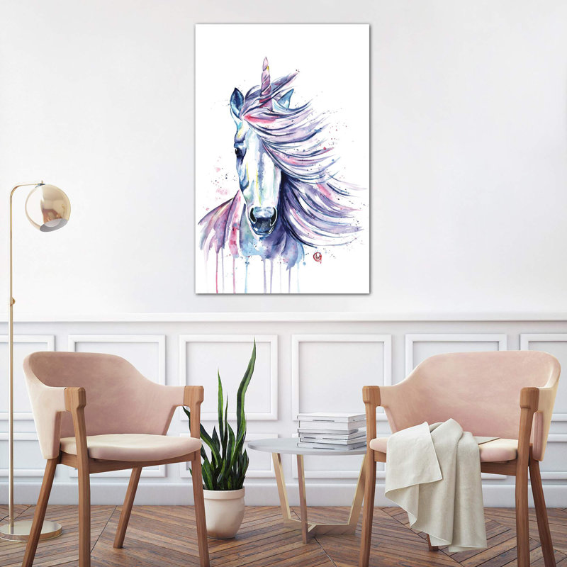 Unicorn by Lisa Whitehouse - Wrapped Canvas Print, 66.04 cm H x 45.72 cm W x 1.91 cm D