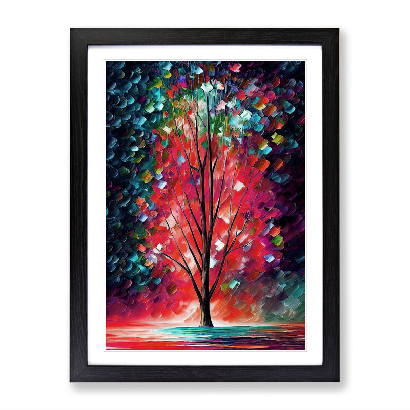Tree Portrait No.6 - Single Picture Frame Painting, Black Framed, 46cm H x 34cm W x 2cm D