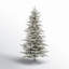 Flocked Slim Fir Artificial Christmas Tree-72060310