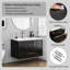 Ensemble de meuble-lavabo flottant mural 30 po avec double système de tiroirs
