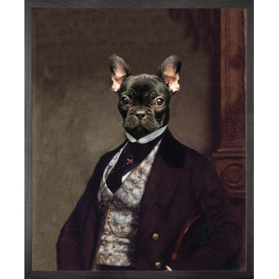 French Bulldog by Angela Rossi - Single Picture Frame Print on Canvas