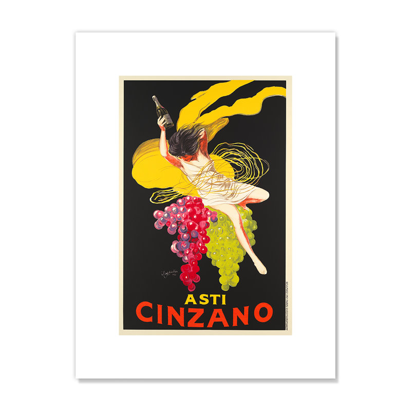 Affiches rétro Asti Cinzano - impression, Papier, Blanc
