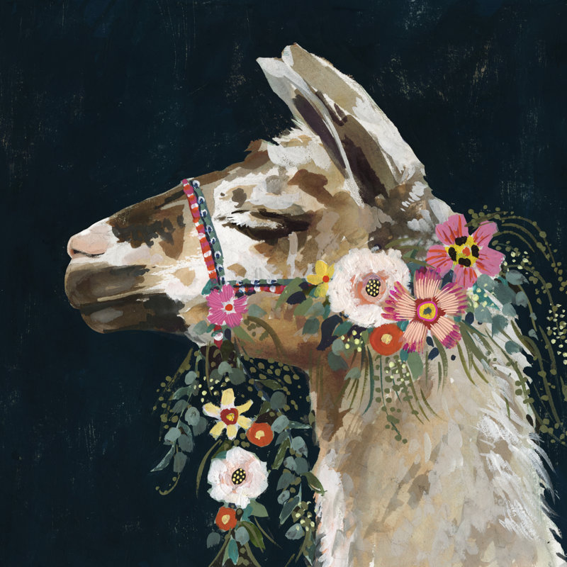 Lovely Llama II by Victoria Borges - Wrapped Canvas Painting, 30cm H x 30cm W