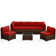 Ensemble de conversation modulaire en rotin pour 6 personnes avec coussins