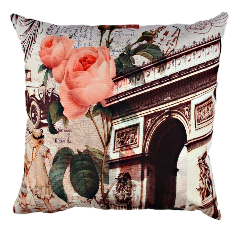 Coussin lavable de qualité supérieure, 17,0 x 17,0 pouces, 50% coton / 50% polyester, rembourrage en silicone, fermeture à glissière dissimulée | Doux, confortable et repassable | Parfait pour la décoration intérieure, le salon et la chambre à cou