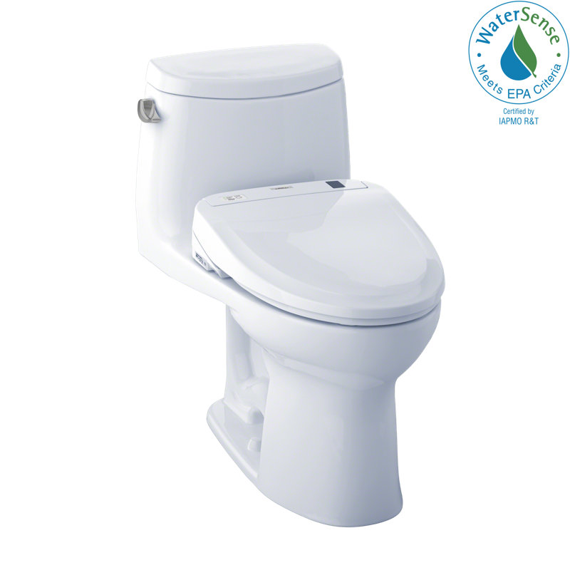 UltraMax® II 1.28 GPF (Water Efficient) Elongated One-Piece Toilet (Seat Included), Cotton White, Left-Hand