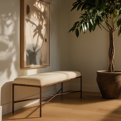 Banc en tissu Iyania Chenille