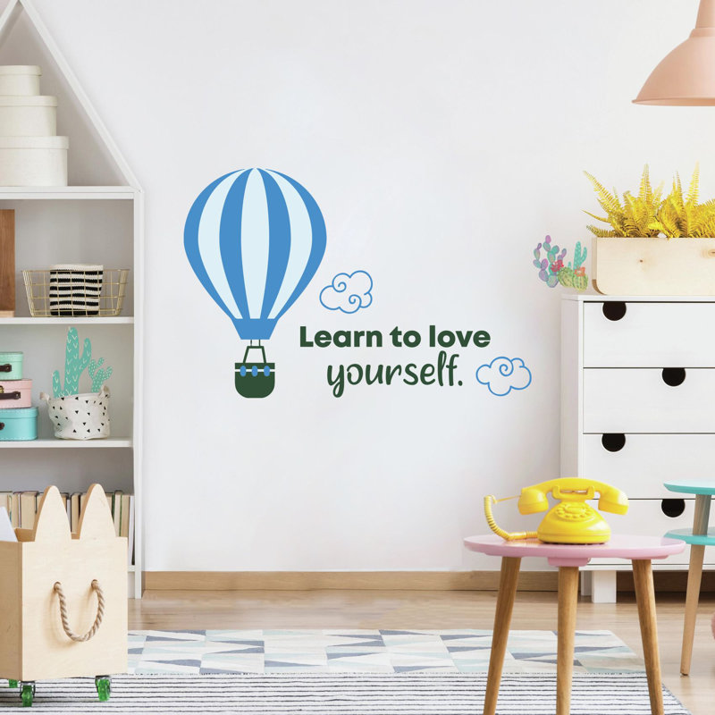 Text & Numbers Wall Decal, 15" H x 30" W x 0.05" D