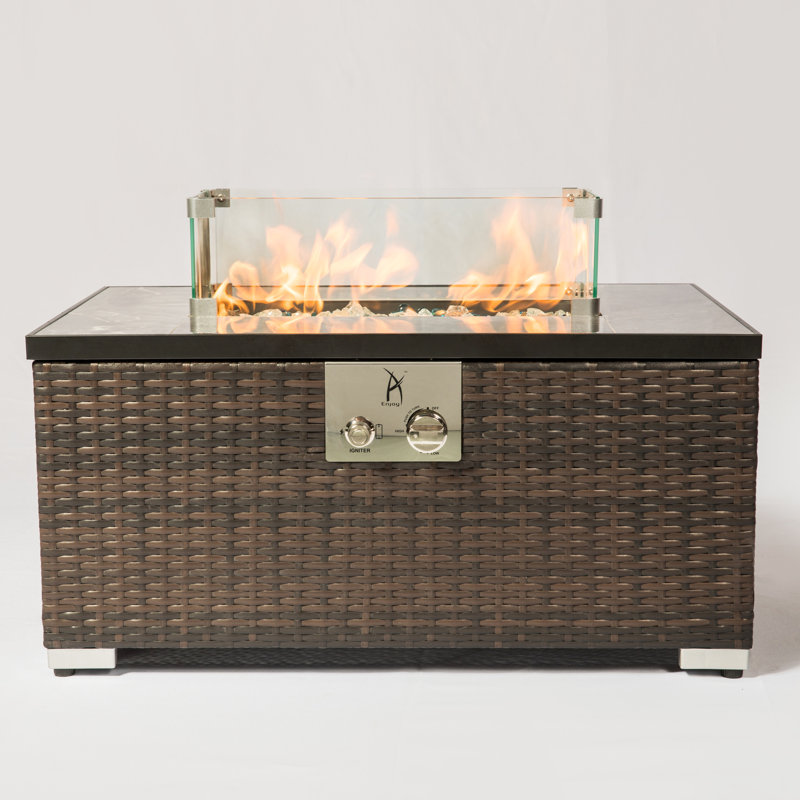 Accessoire de foyer rectangulaire rectangulaire, transparent, en verre, Lb