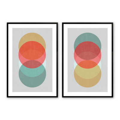 Samons, "Le soleil couchant", impression sur papier 2 pièces par Becky Quartermaine