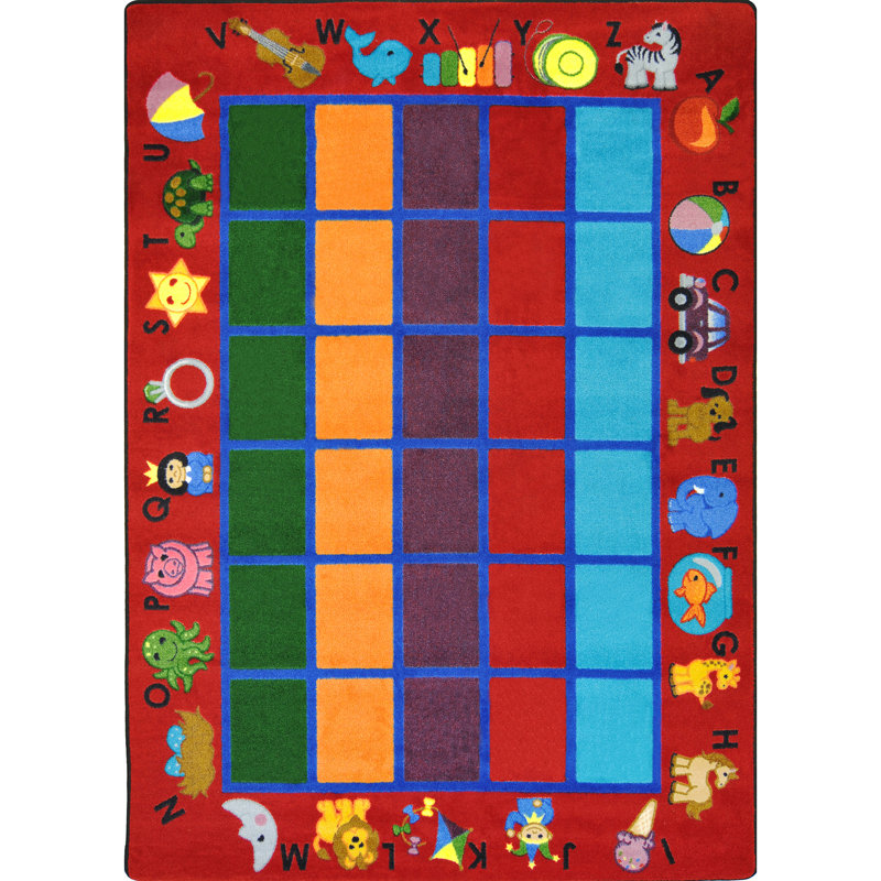 Tapis éducatif de l'alphabet Phonics, Rectangle 7 pi 8 po x 10 pi 9 po