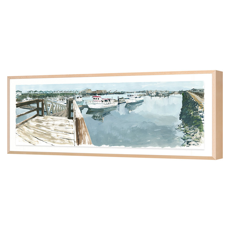 Westport A/B Print by PC Ngo, Maple Framed, 15" H x 35" W