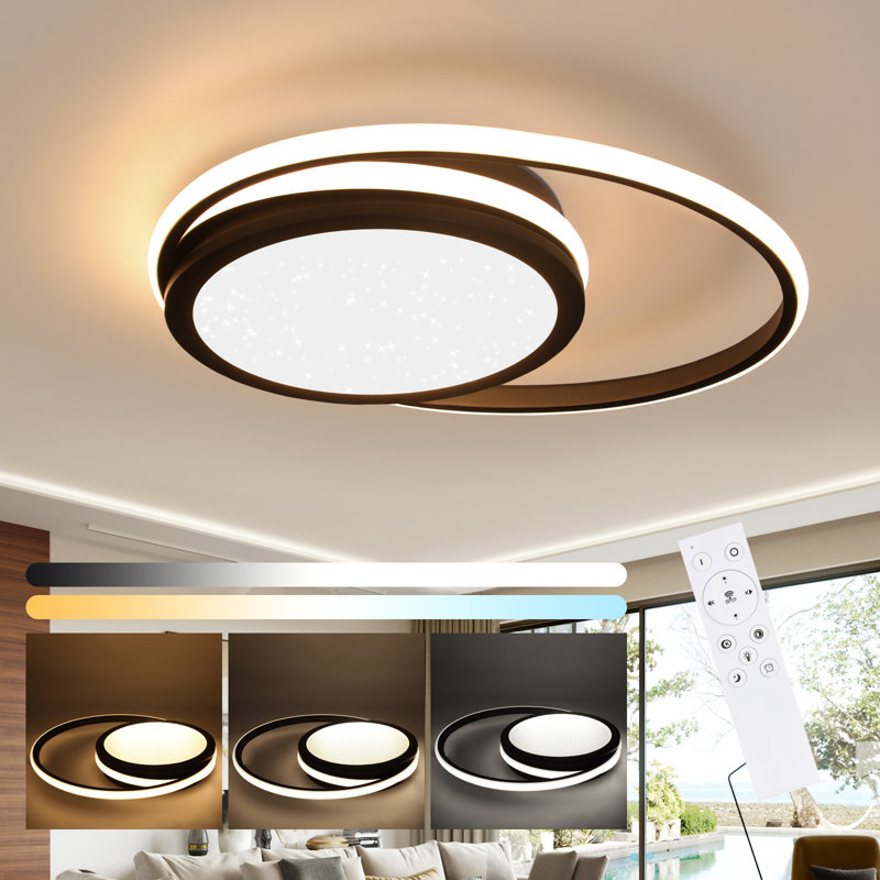 Anivea LED Flush Mount, Black