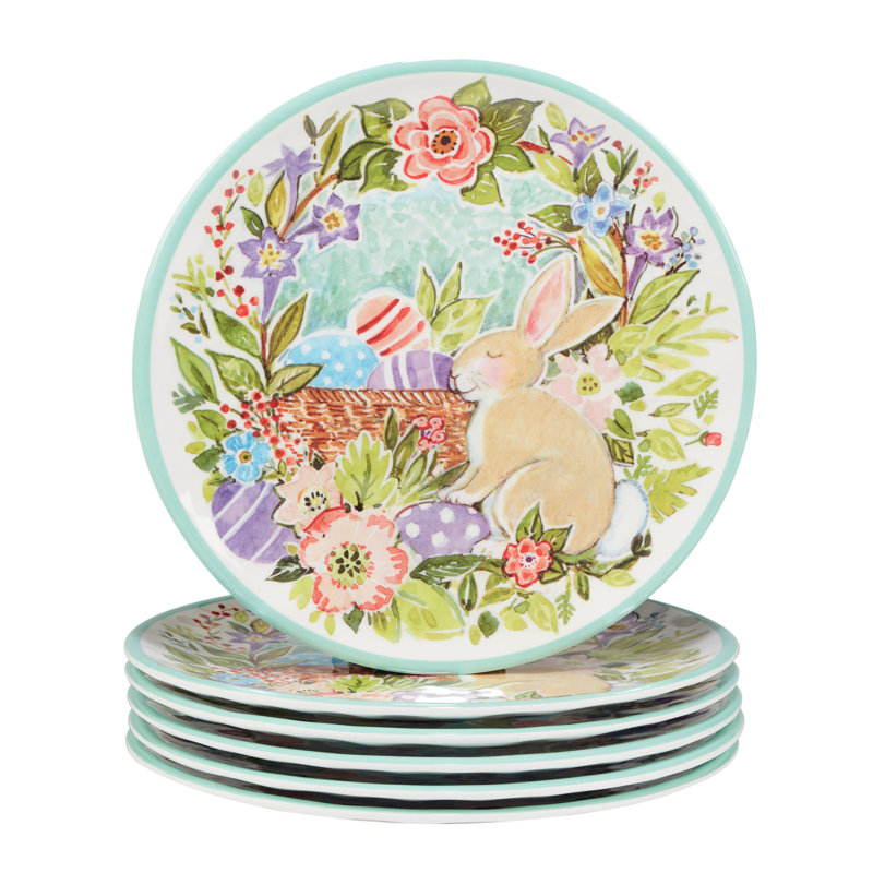 Ensemble de 6 assiettes à salade Joy of Pâques 9 po