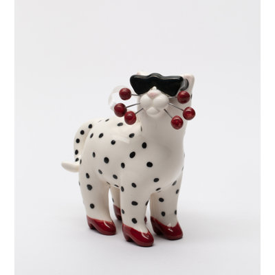Whisker Cat with Sunglasses Ornament- 3 1/4"H