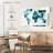 Aliaz Turquoise Splash World Map-107890141
