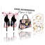 Accessoires chics, élégance et style : ensemble de 3 tableaux sur toile.-203906742