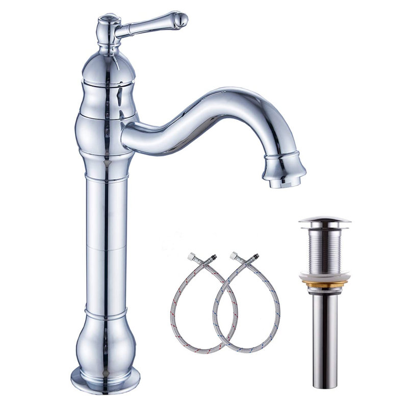 Robinet de salle de bain vasque avec bonde, Chrome poli