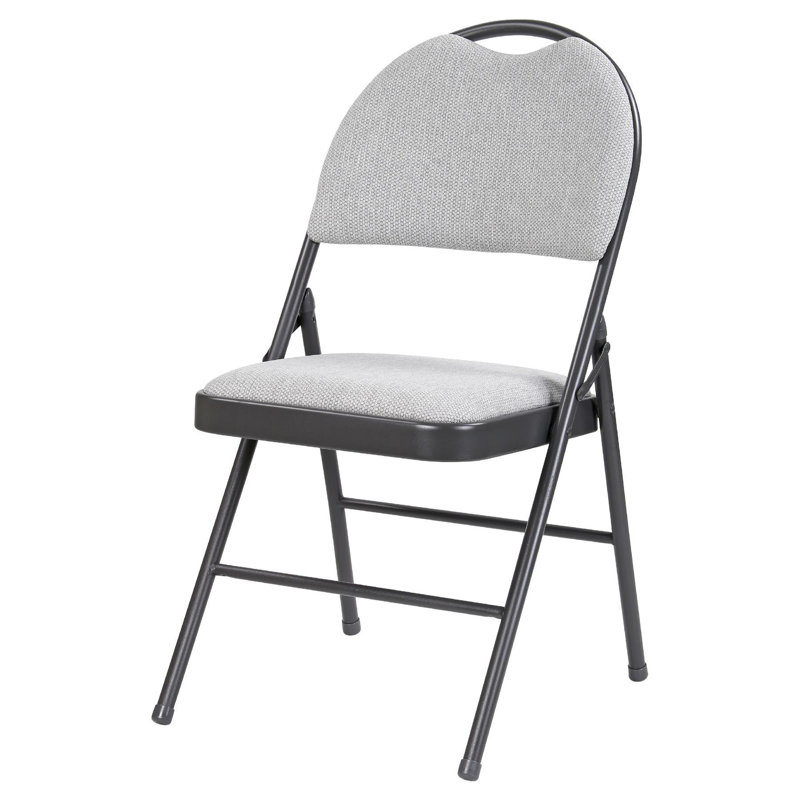 Fabric Padded Stackable Folding Chair Folding Chair, Grey