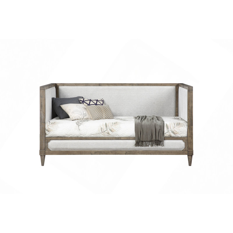 Tan Fabric & Salvaged Daybed