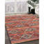 Tapis de zone rouge/orange/vert contemporaine-649640074