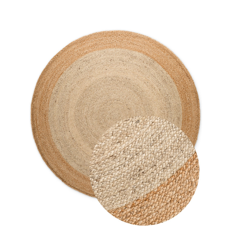 Jutta - Round Jute Rug by Hanse Home - Natural Rug, 100% Jute, Handwoven Boho for Living Room, Bedroom, Dining Room, Hallway