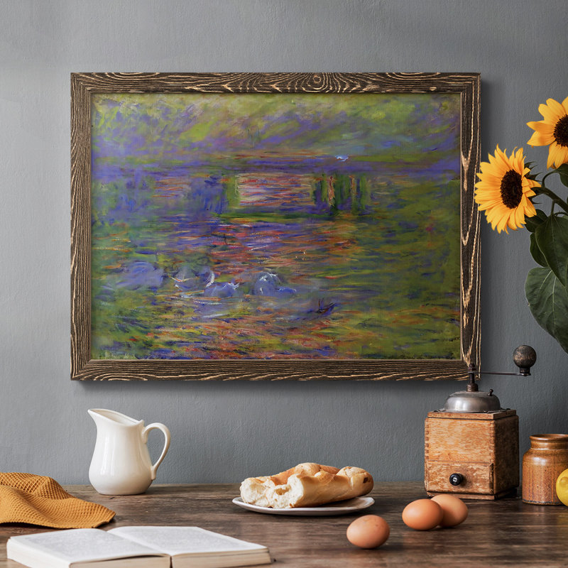 "Charing Cross Bridge", 1899, reproduction d'art encadrée sur toile par Claude Monet, Noyer, H 22 po x l 32 po x P 1,5 po
