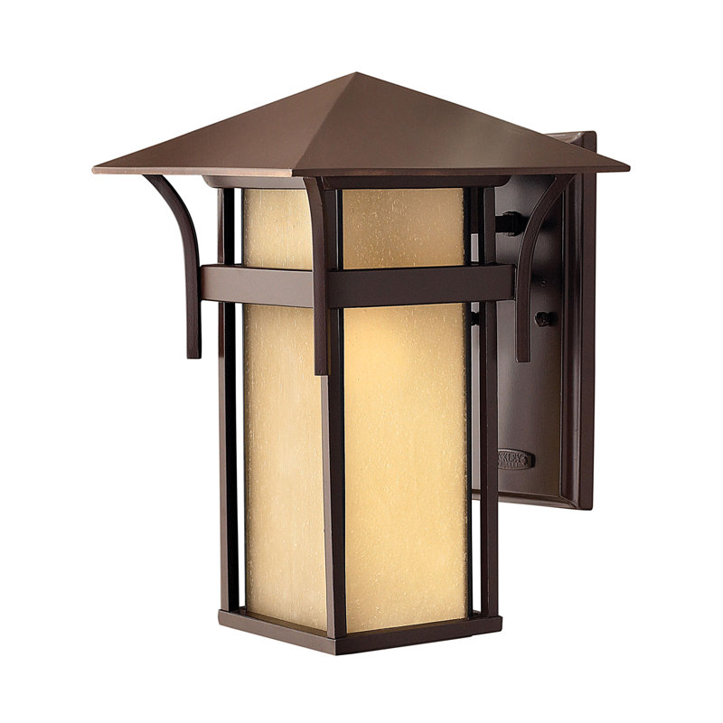 Harbor Anchor Bronze 13.5" H Seeded Glass Outdoor Wall Lantern