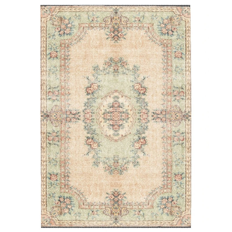 Tapis oriental en coton tissé à la machine Blende, Tapis de couloir 2 pi 8 po x 6 pi 7 po