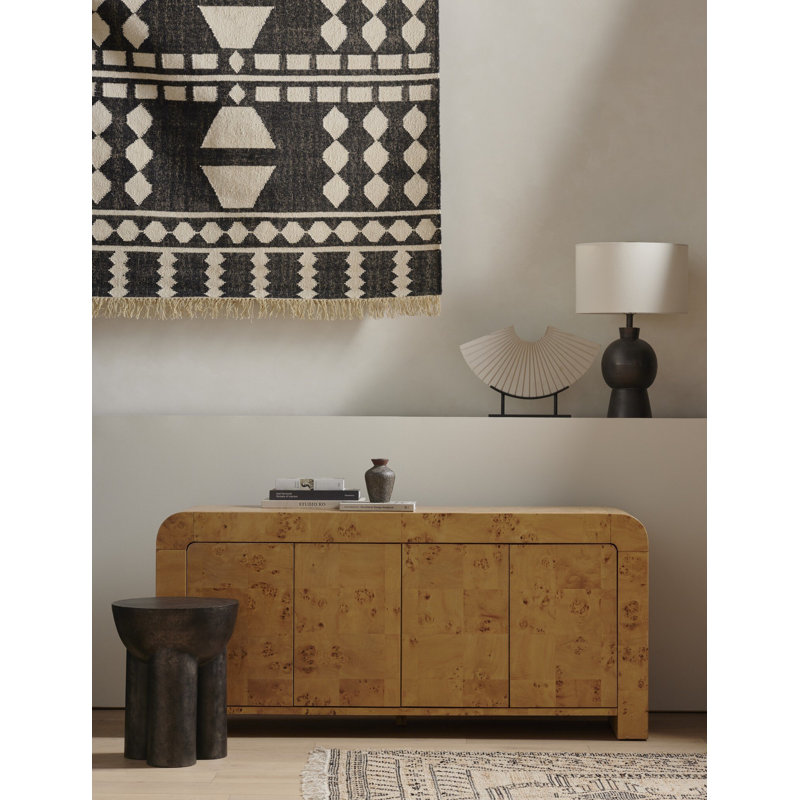 Tillie Inaya 19.75'' Tall End Table, Raw Black