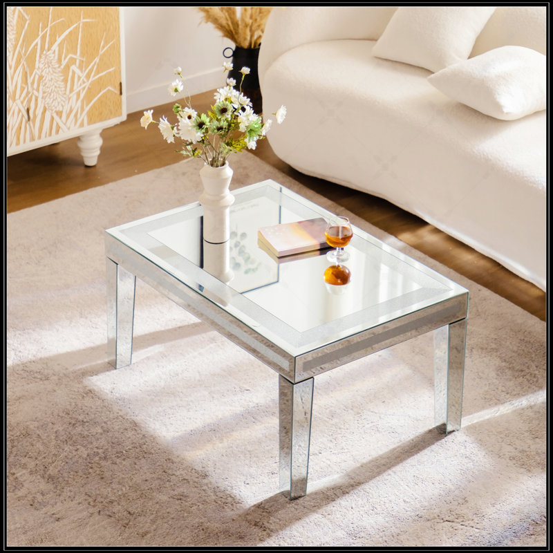 Table basse argentée