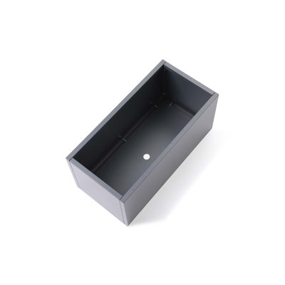 Dees Metal Rectangular Planter Box with Drainage Holes, Outdoor Plant Container for Patio, Yard, or Balcony