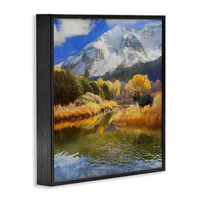 Moose on Dolores River Framed Giclee Art by Chris Vest