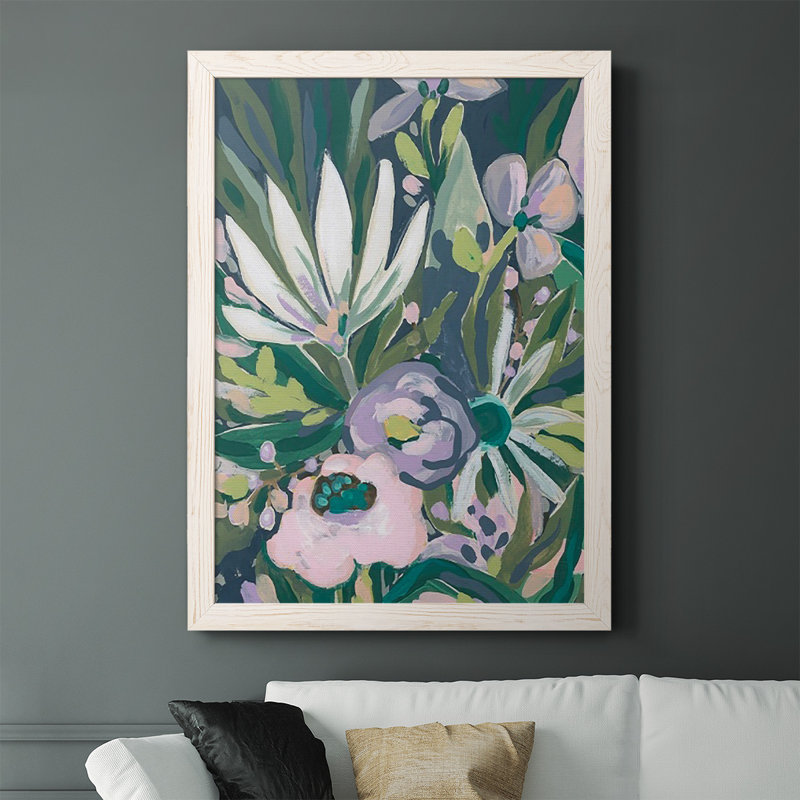 «Purple Jungle Garden I», reproduction sur toile, Blanc, H 37,5 po x l 27,5 po x P 1 po