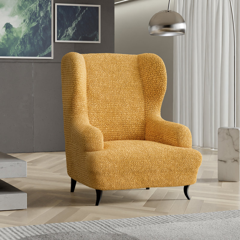 Housse extensible pour fauteuil à oreilles - Facile à nettoyer et durable - Collection Comfort, Bois de mangue