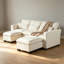 Canapé d'angle modulaire en forme de U transformable, conception modulaire personnalisable avec 2 repose-pieds, mobilier idéal pour les salons, les salles d'étude et les cinémas maison-1072023514